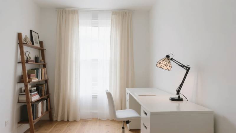 简约书房一角图片