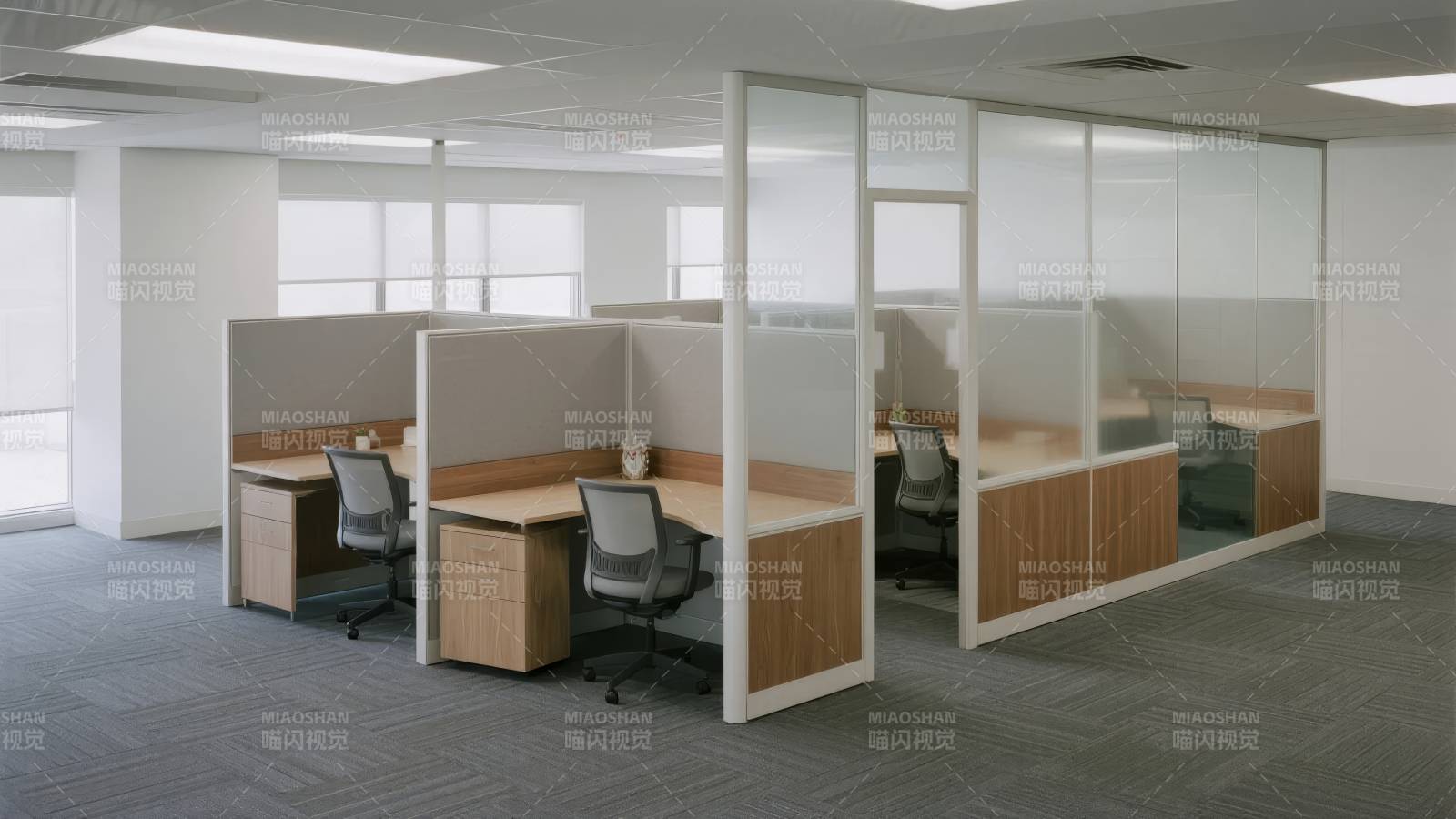 现代办公隔间设计图片