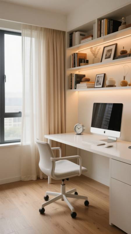 简约书房一角图片