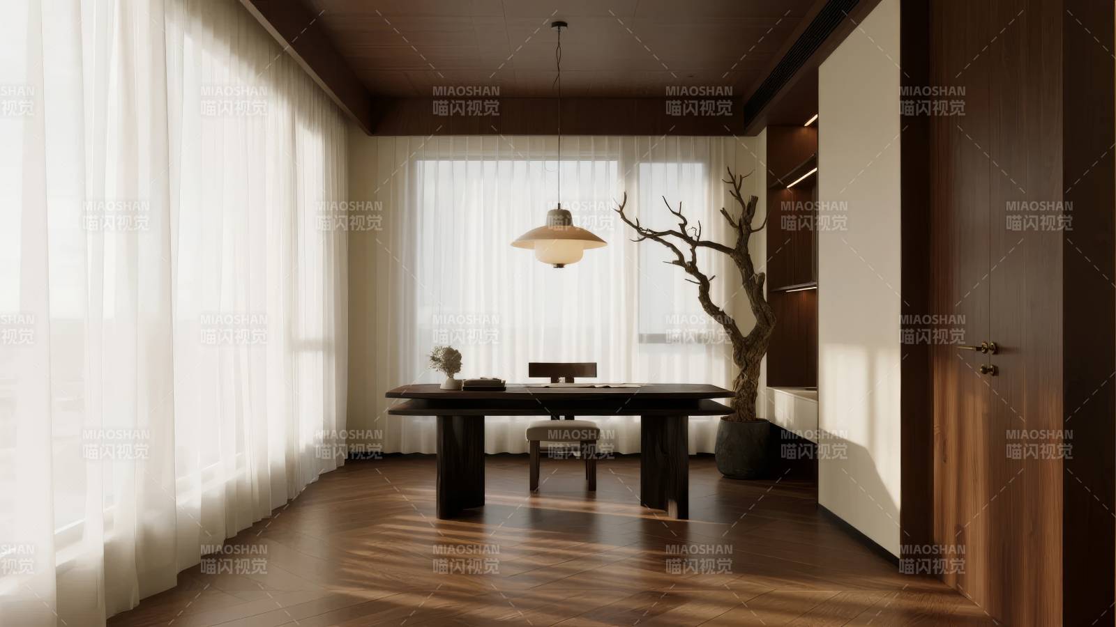 静谧日式书房图片