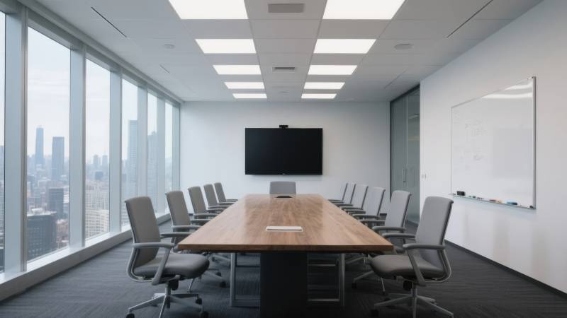 现代会议室全景图片