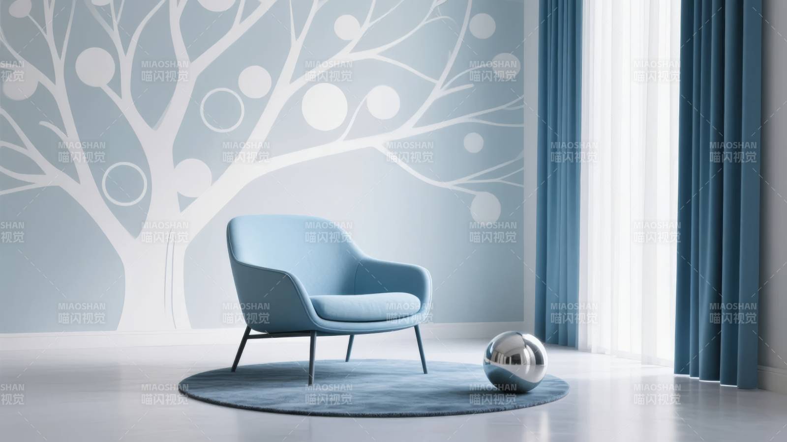 蓝调静谧空间图片