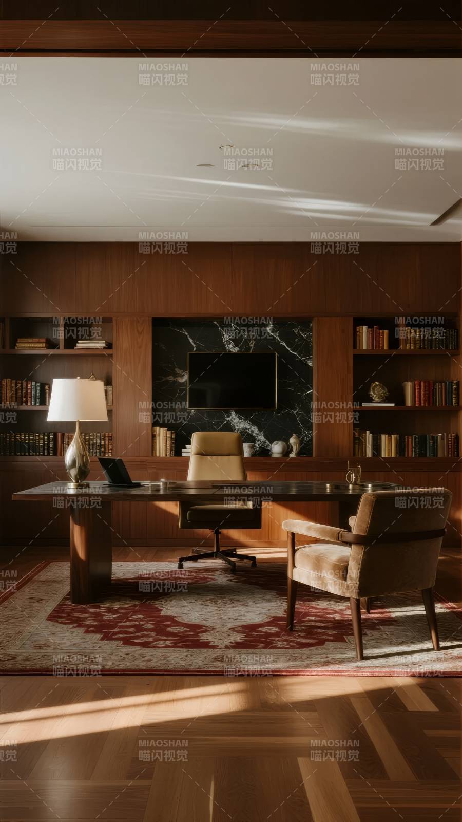 现代书房静谧雅致图片