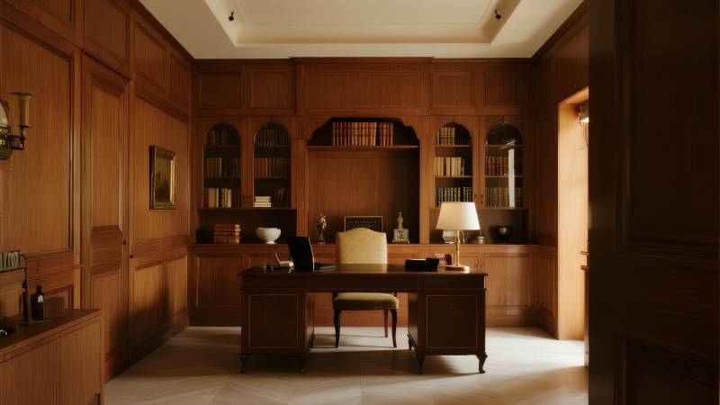 典雅书房静谧氛围图片
