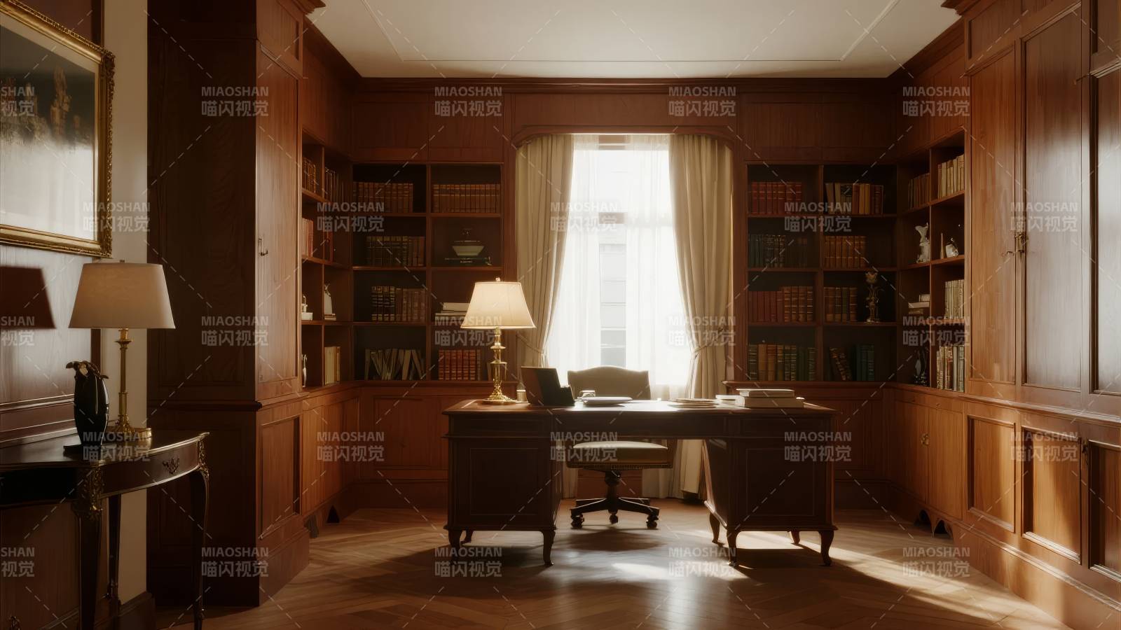 典雅书房静谧时光图片