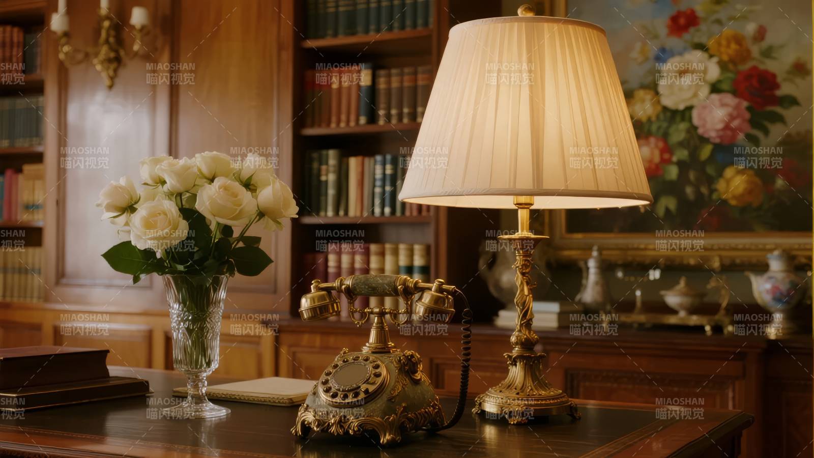 古典书房静谧一角图片