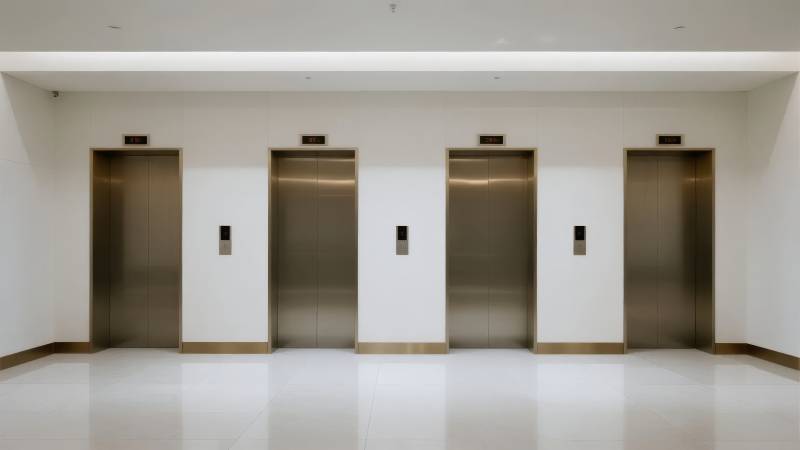 四部电梯并排图片