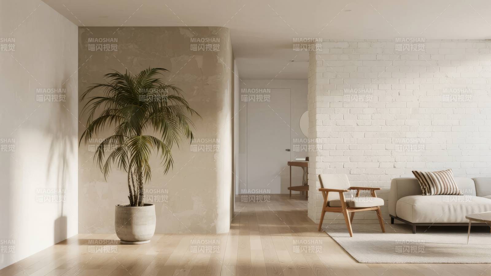 简约现代客厅一角图片