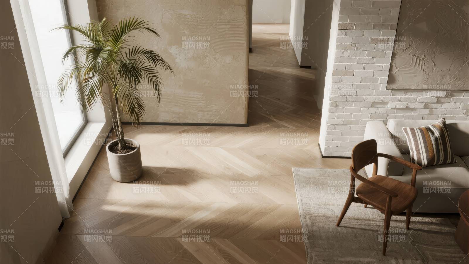 现代简约客厅一角图片