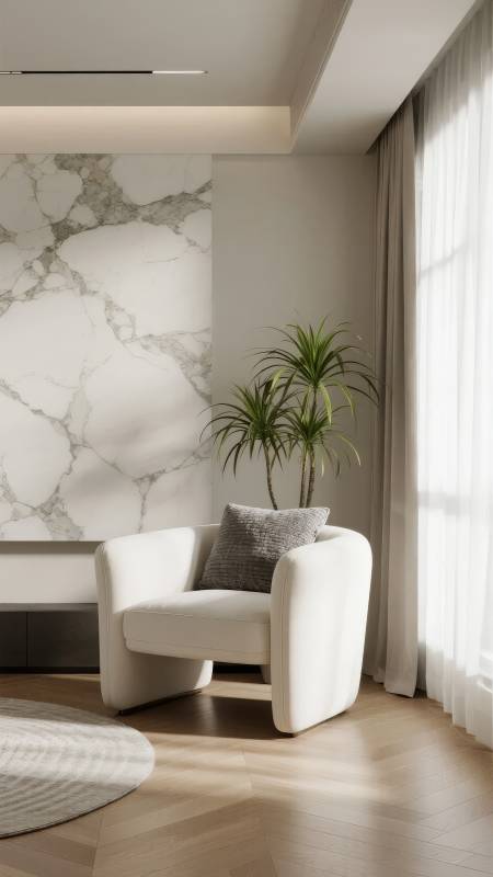 现代简约客厅一角图片