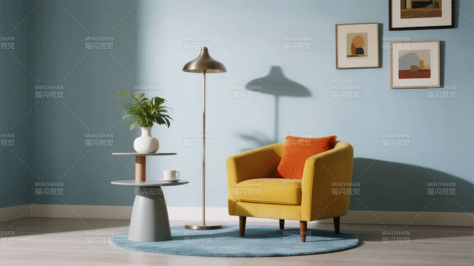 温馨客厅一角图片