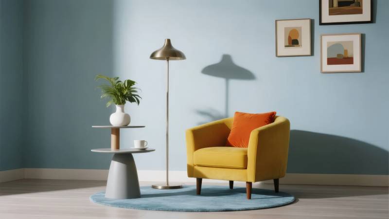 温馨客厅一角图片