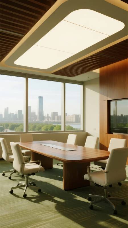 现代会议室全景图片