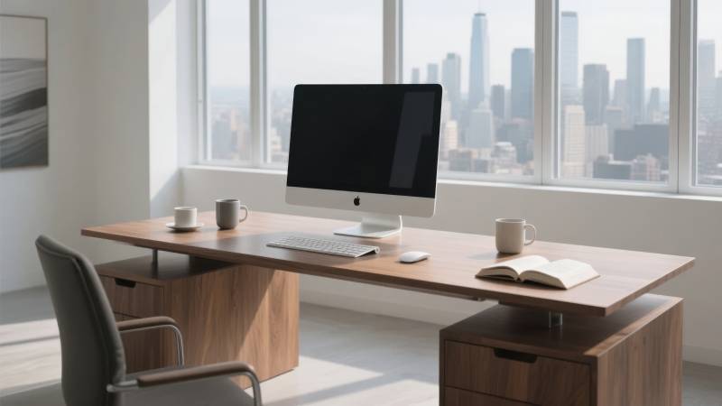 现代办公桌景图片