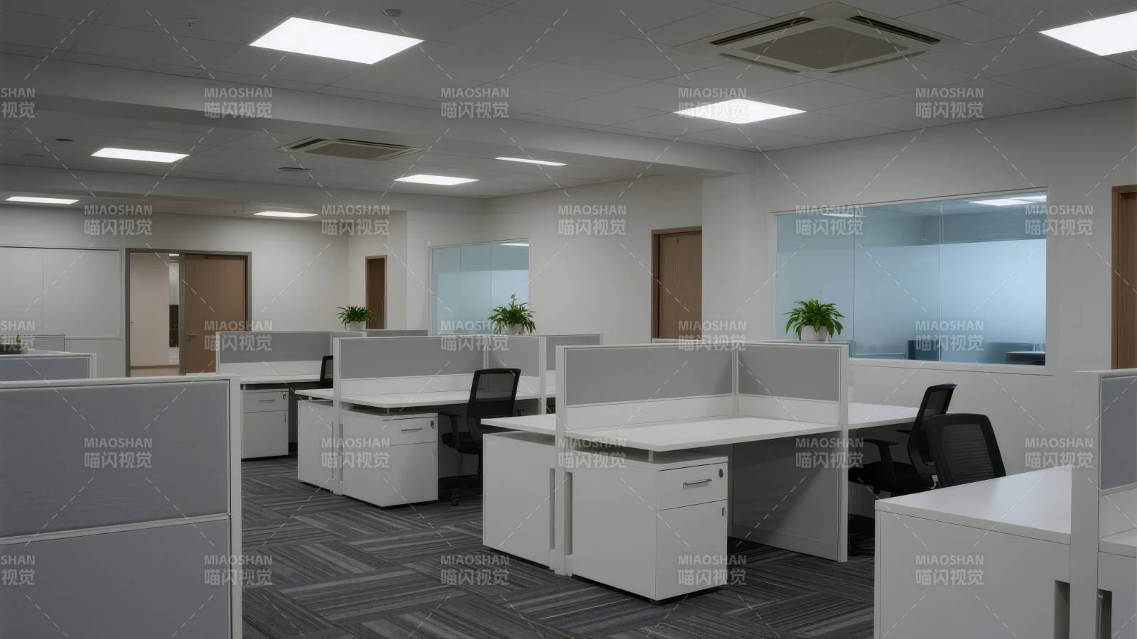 现代办公空间布局图片