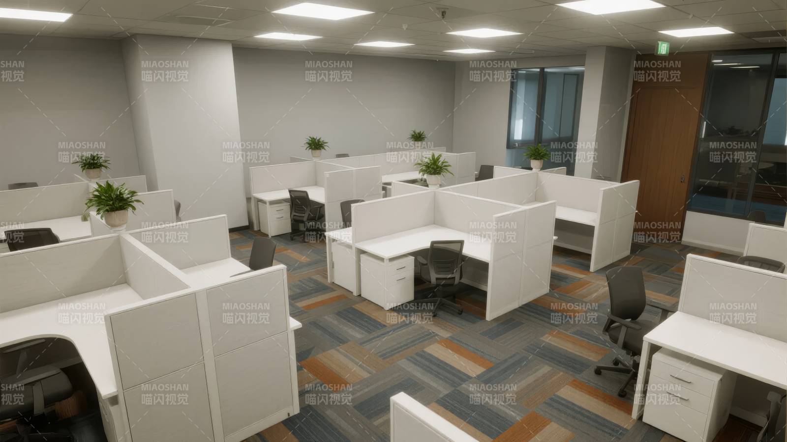 现代办公空间布局图片