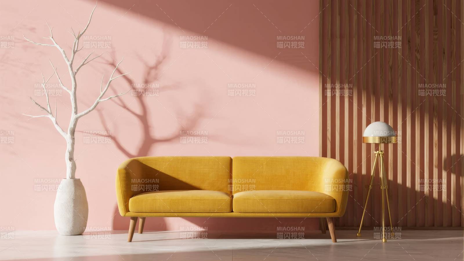 现代简约客厅一角图片