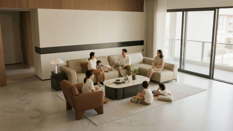 温馨家庭客厅时光图片