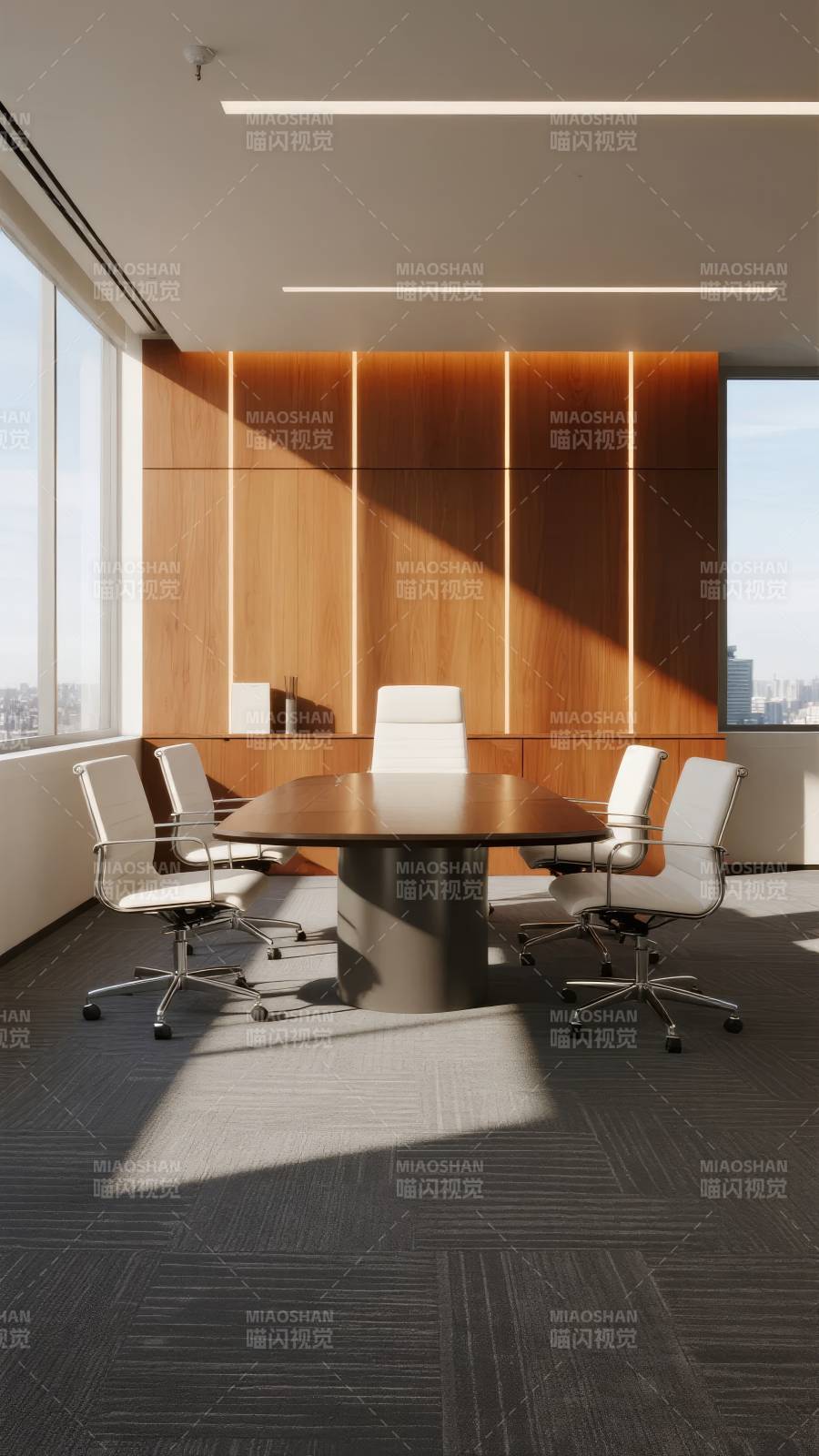 现代简约会议室图片