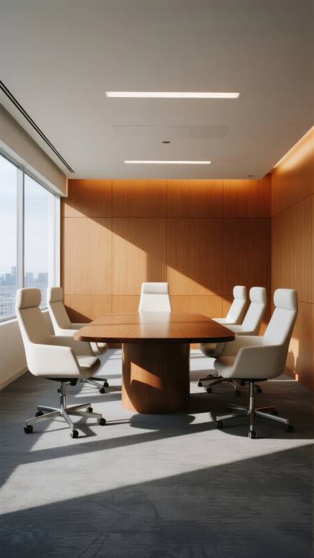 现代简约会议室图片