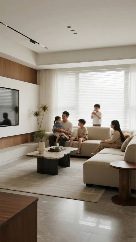 温馨家庭客厅时光图片