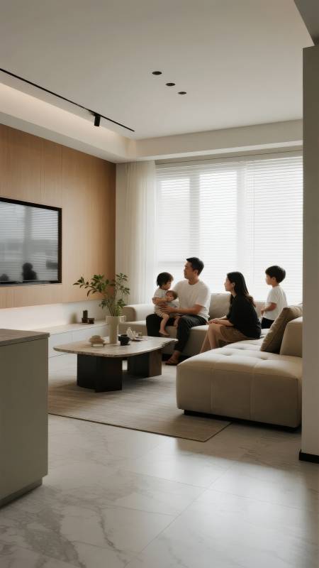 温馨家庭客厅时光图片