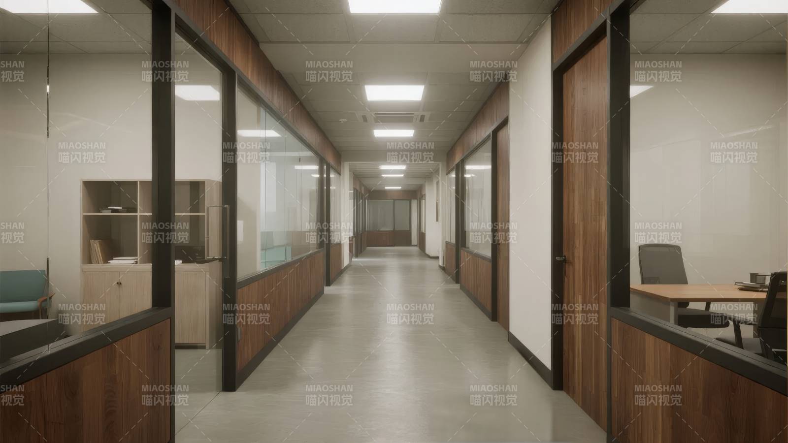 现代办公走廊图片