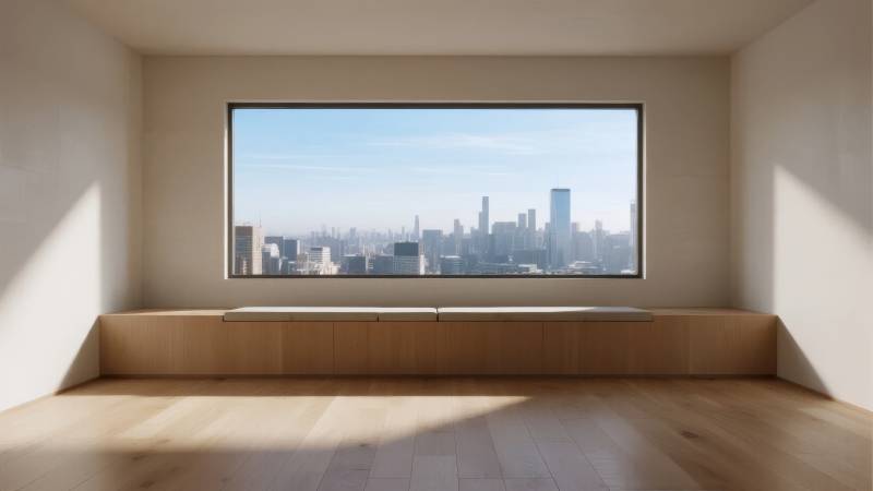 城市窗景 静谧空间图片