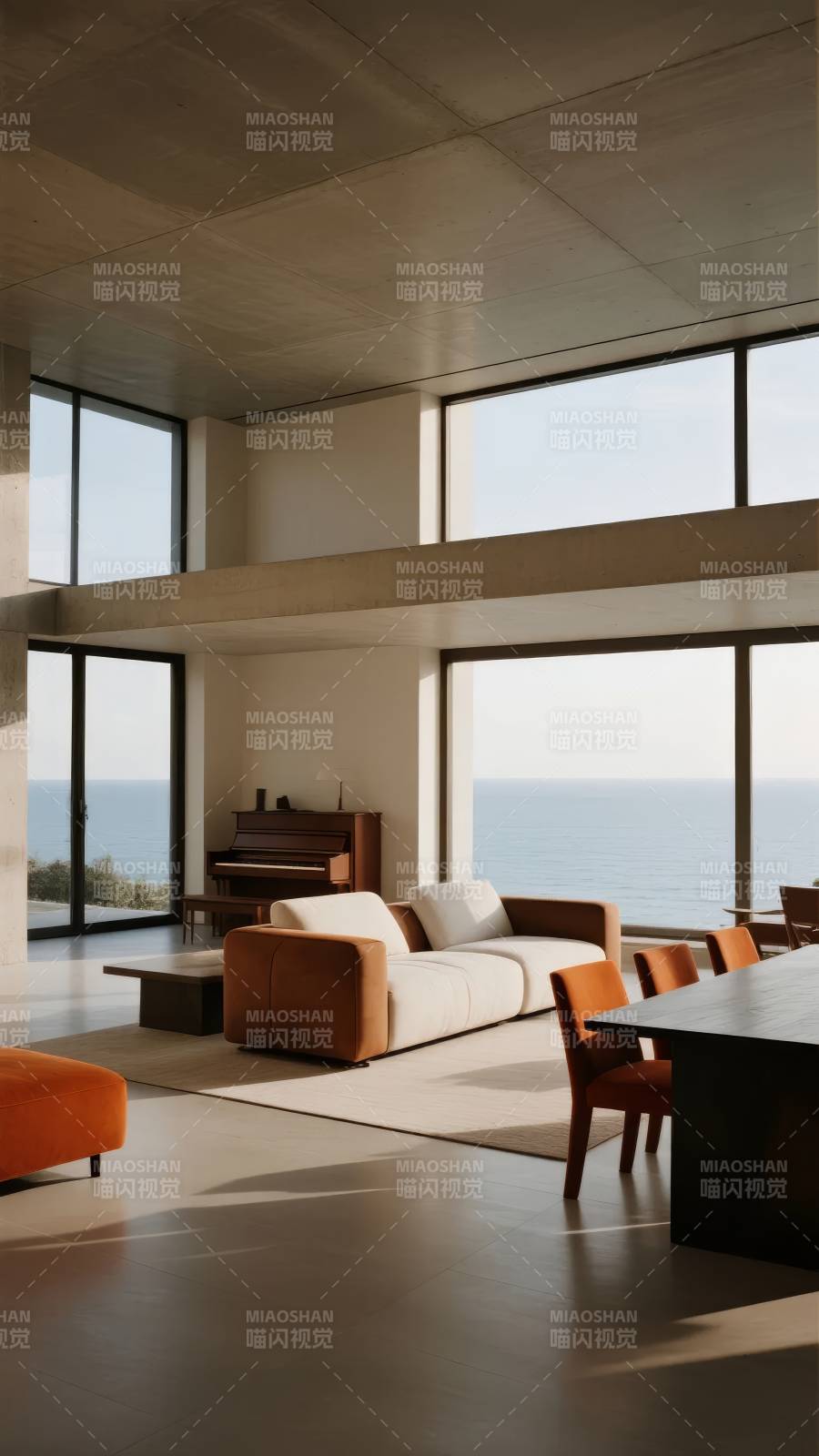 海景现代客厅图片