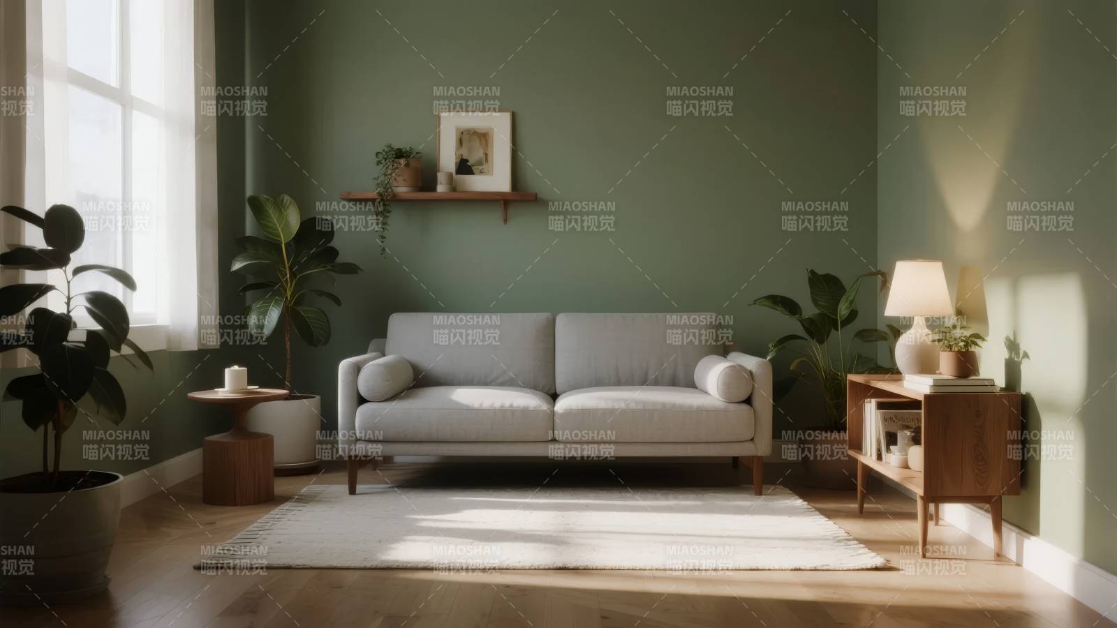 绿意盎然的客厅图片