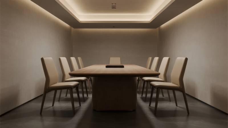 现代简约会议室图片