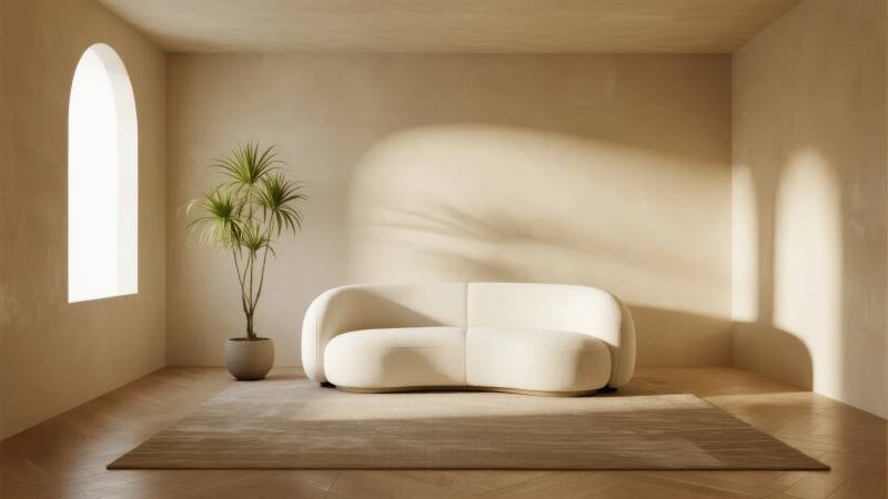 极简客厅光影之美图片