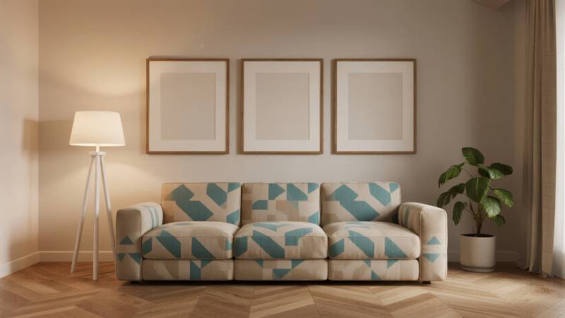 现代简约客厅布置图片