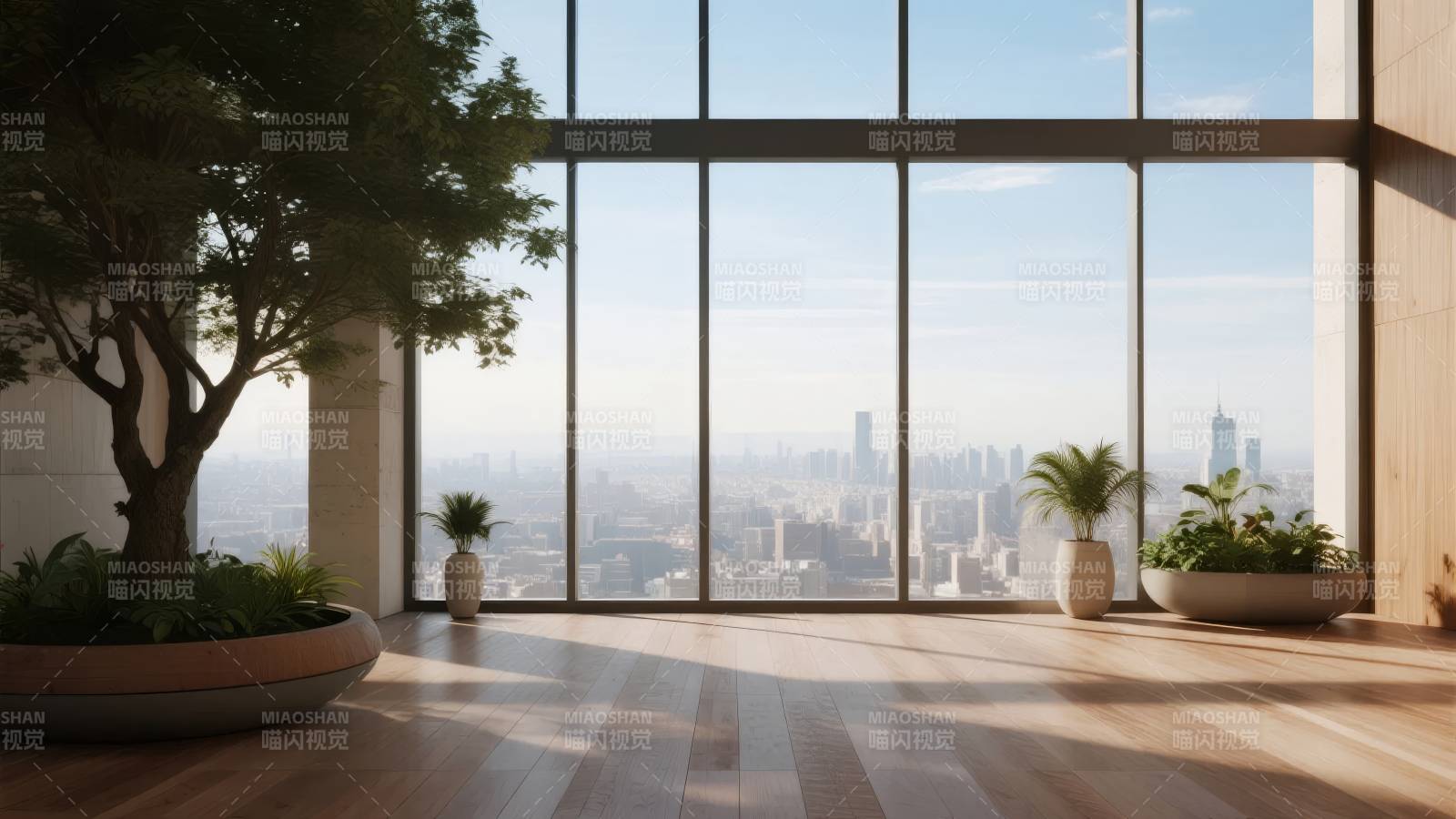 城市天际线窗景图片