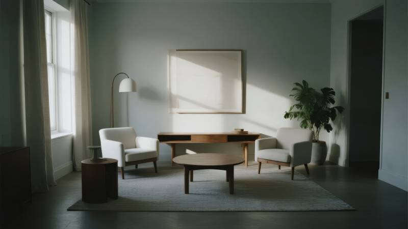 简约客厅静谧时光图片