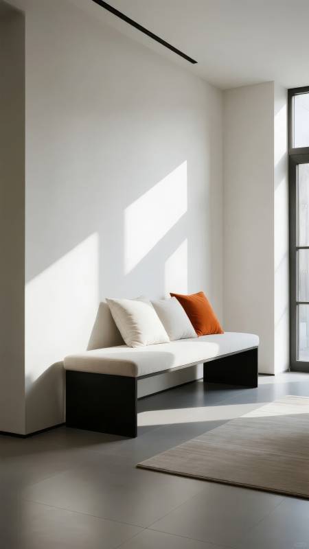 极简光影沙发一角图片