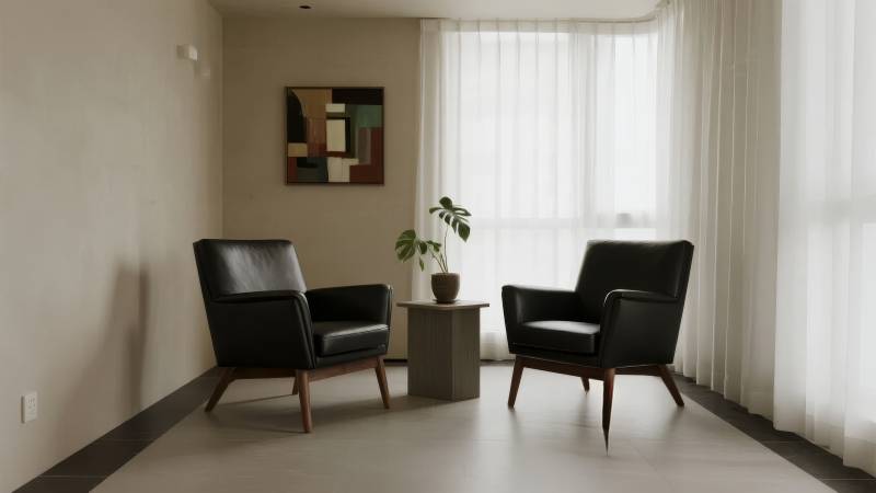 简约客厅一角图片