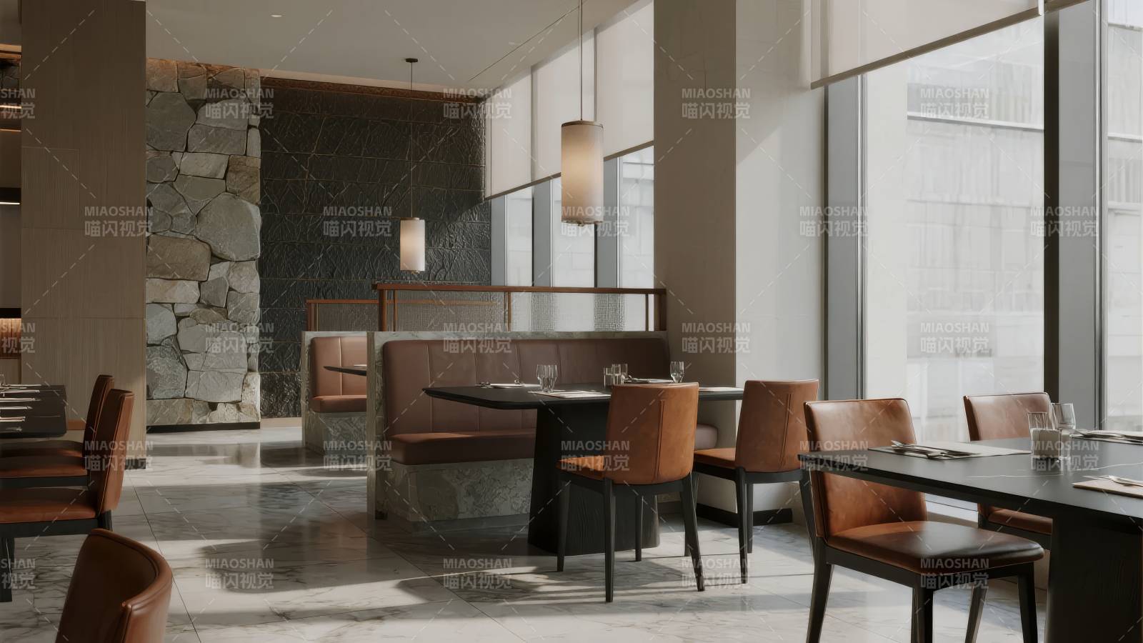 现代简约餐厅一角图片