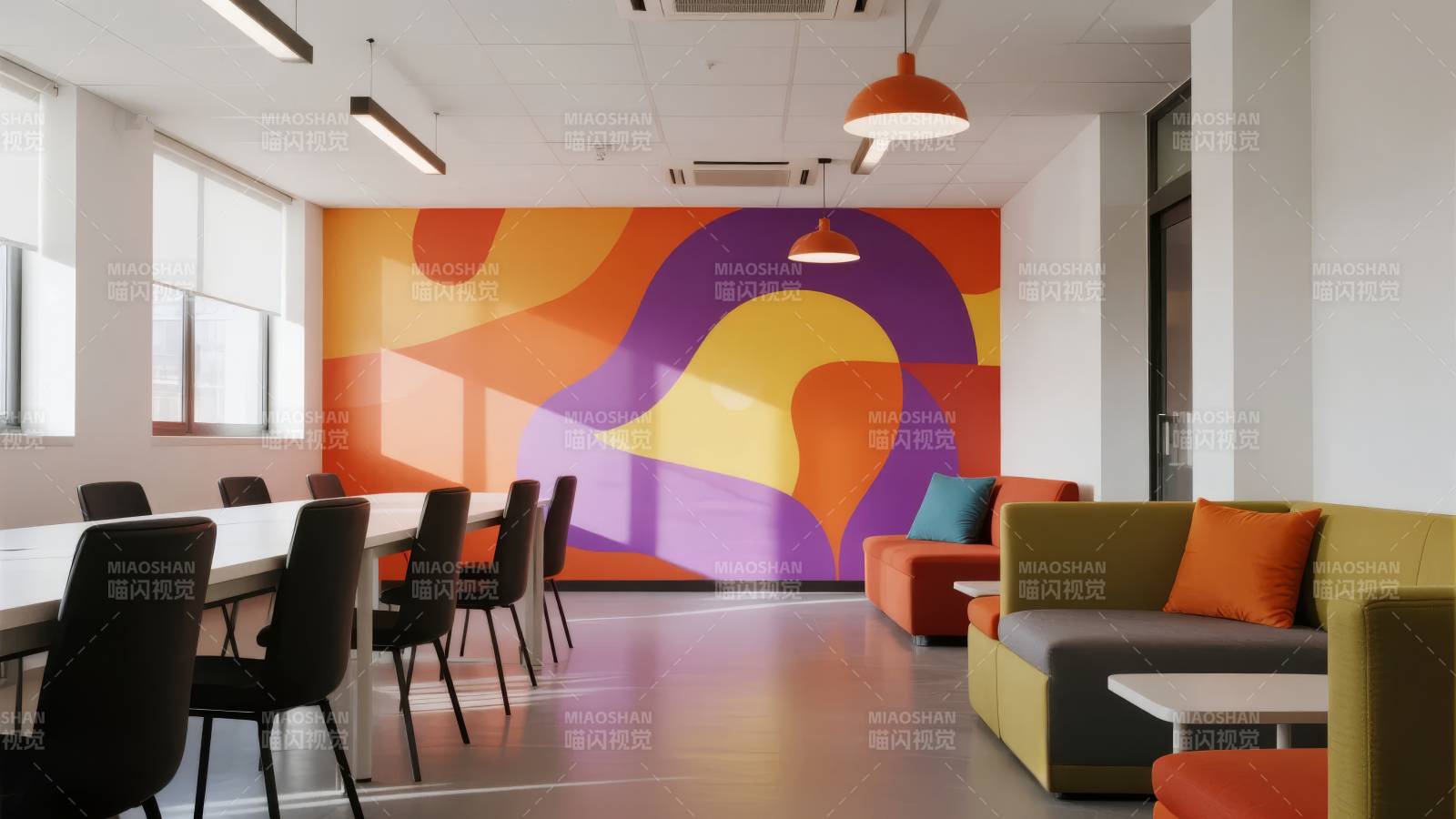 色彩斑斓的现代办公空间图片