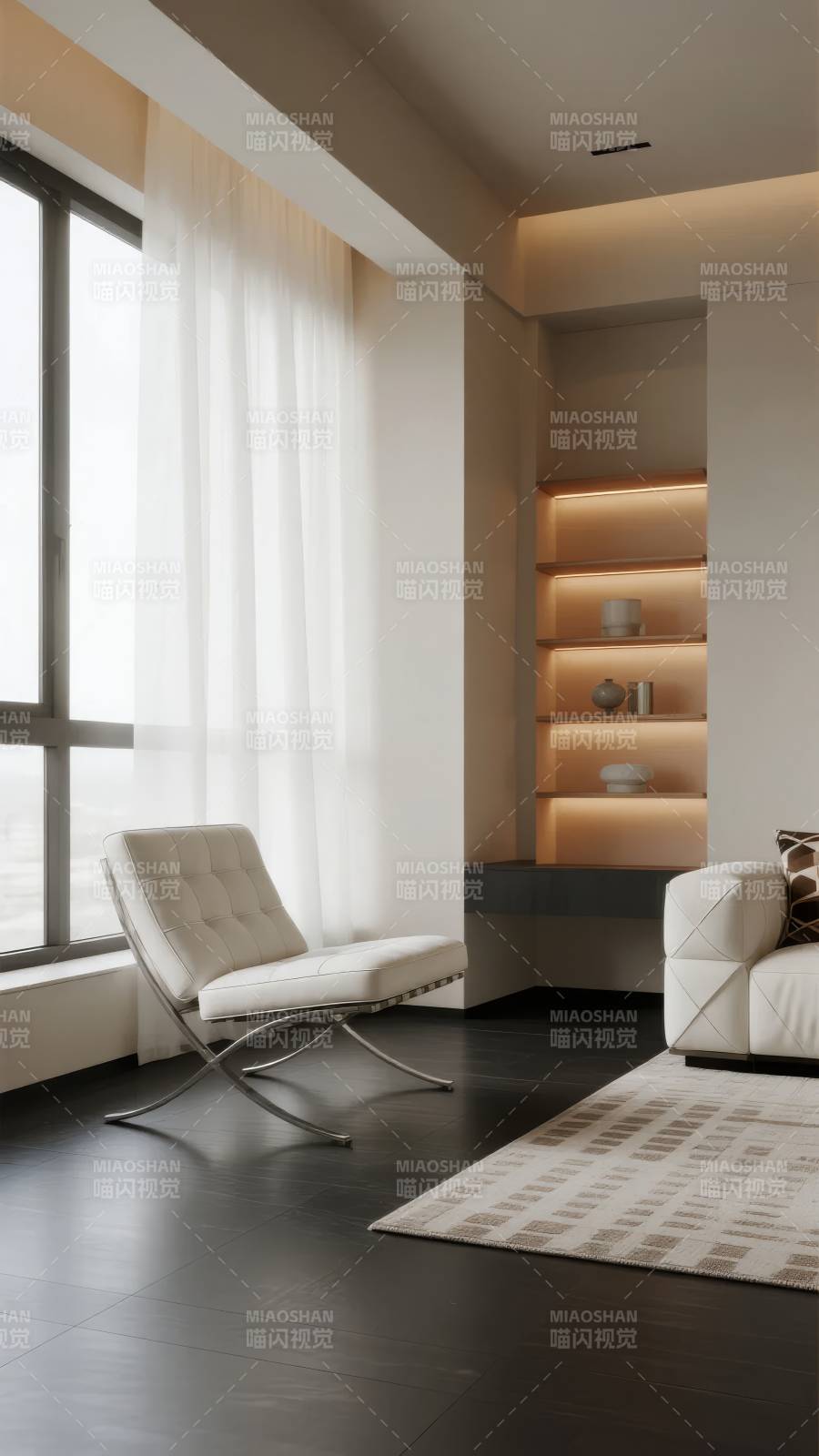 现代简约客厅一角图片