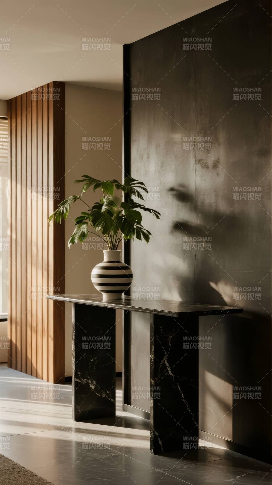 光影中的静谧绿意图片