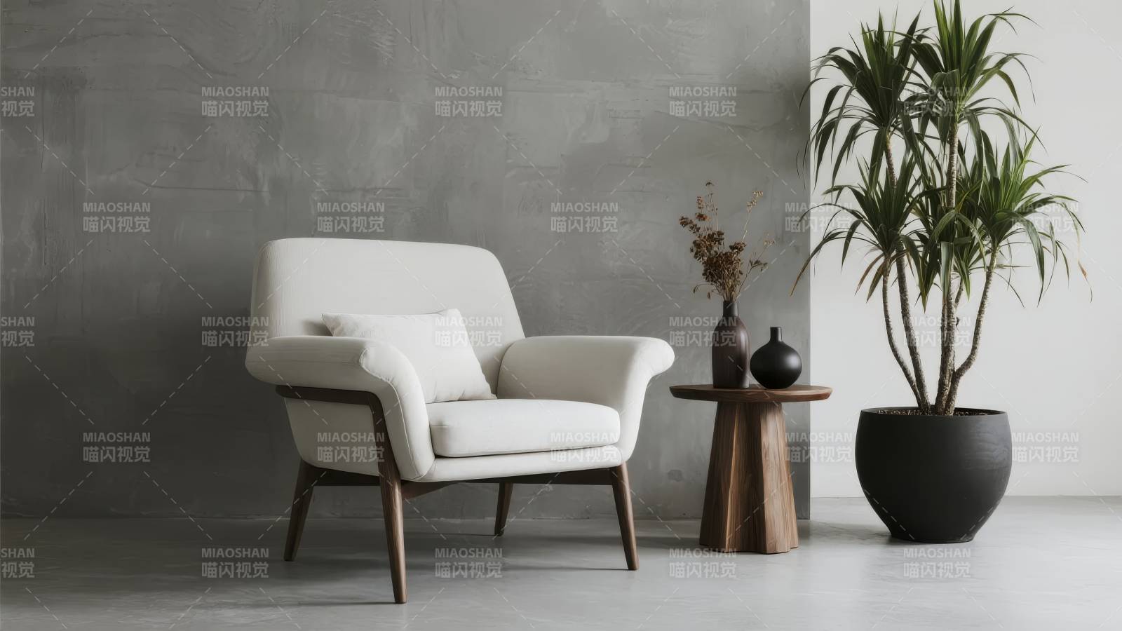 简约现代客厅一角图片