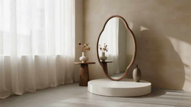 简约镜影静谧角落图片