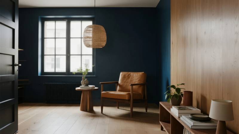 现代简约客厅一角图片