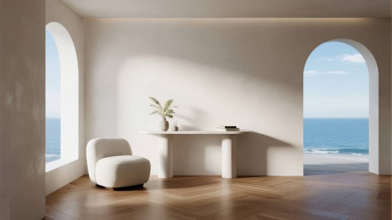 海景书房静谧时光图片