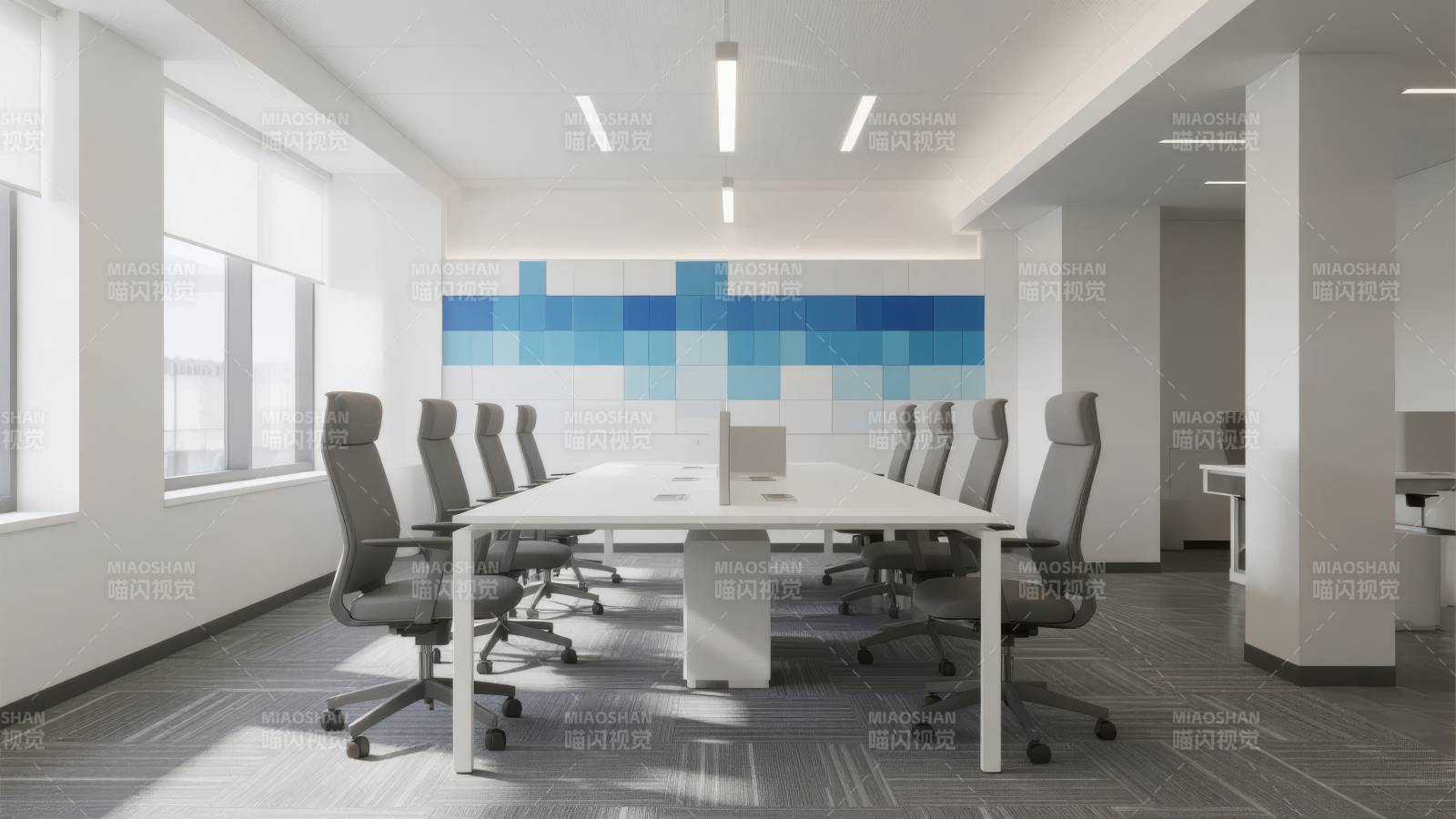 现代简约会议室图片