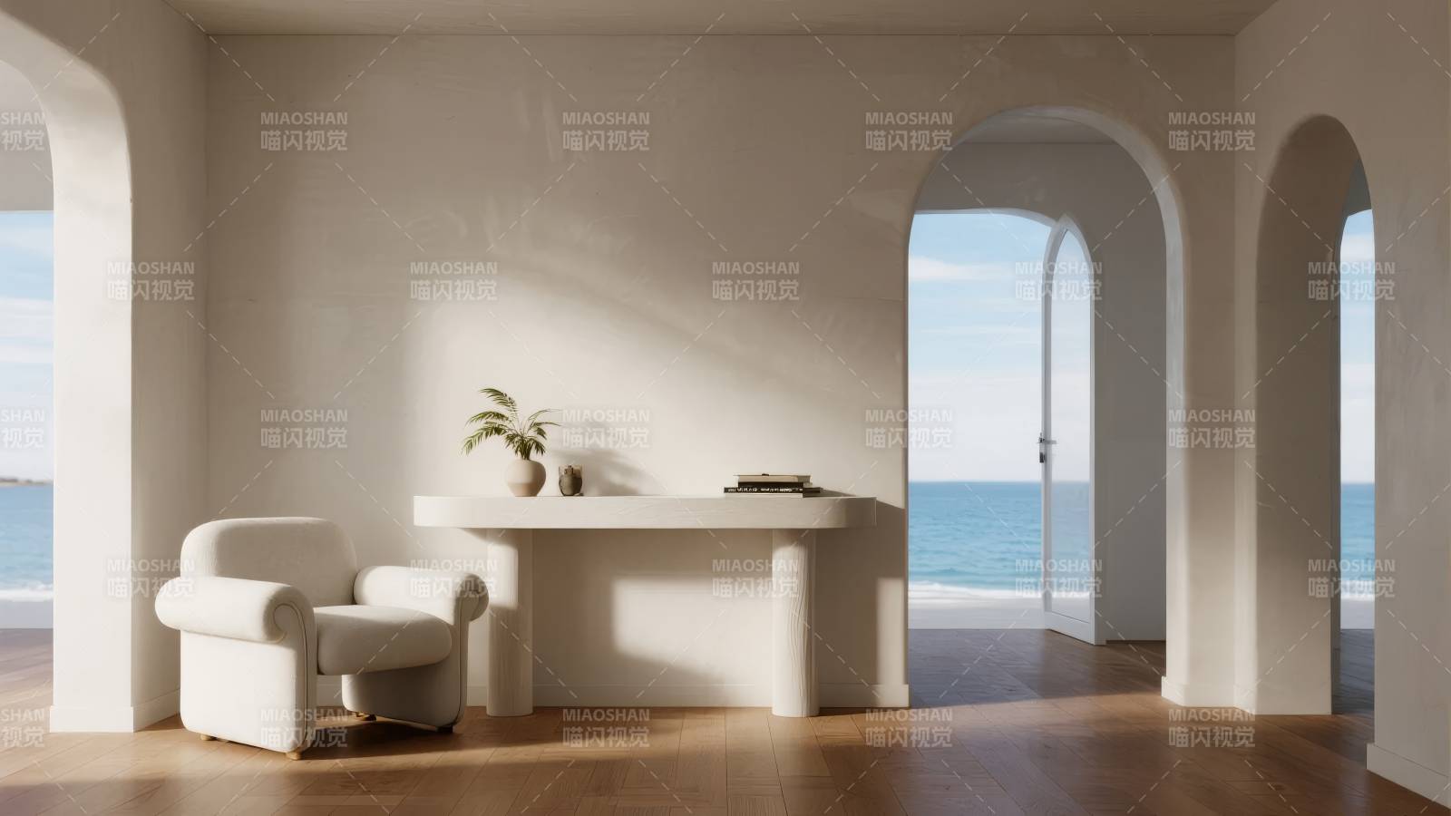 海边简约客厅图片