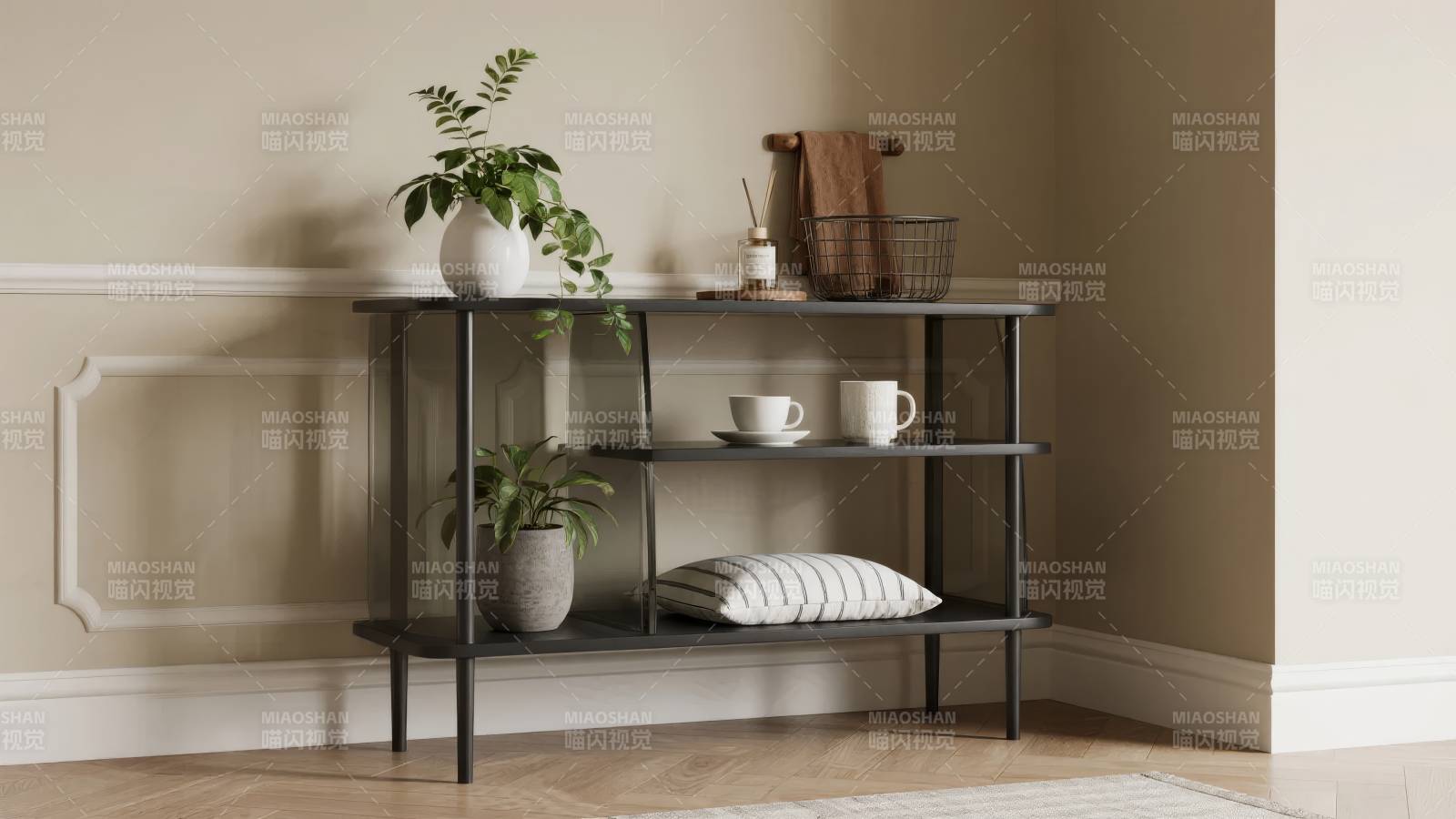 简约置物架装饰图片