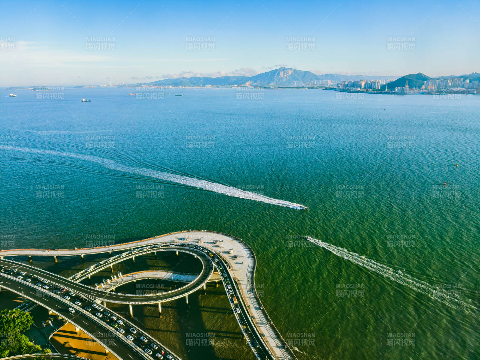 海天一色（厦门演武大桥桥景）图片