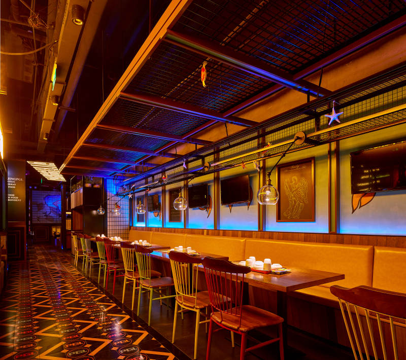 霓虹光影餐厅图片